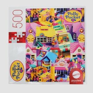 Mattel Polly Pocket 500 Piece Puzzle Retro Dollhouse Art HBK70 New Sealed